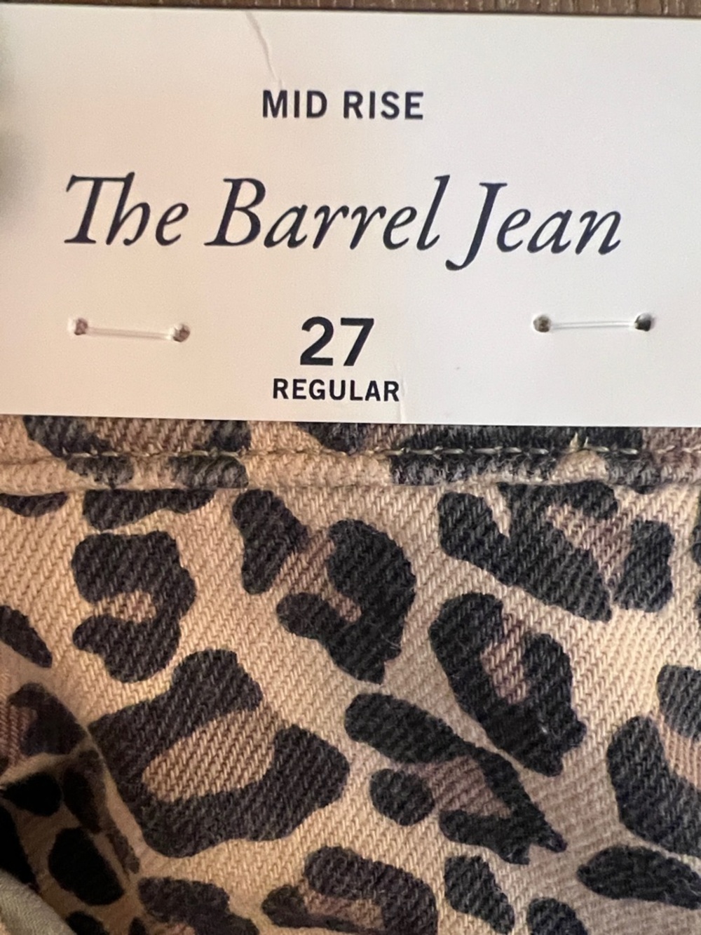 Abercrombie & Fitch Leopard Print Barrel Jeans - Picture 2 of 3